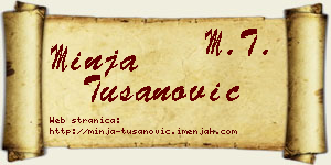 Minja Tušanović vizit kartica